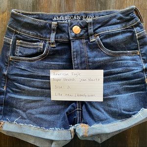 american eagle super stretch denim jean shorts